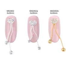 10 шт. Стразы в форме сердца цепи украшения ногтей ручной работы DIY ювелирные аксессуары MNS802