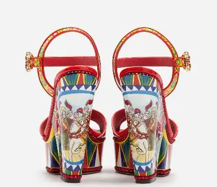 

Moraima snc Hot Selling Super High Multi-color Buckle Strap Heels Sandals Open Toe Sexy Sandals