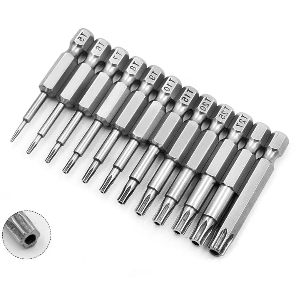 High Hardness 12pc 50mm Extension Long Torx Screwdriver Bit Set