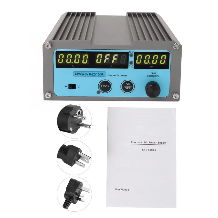 Регулируемый KPS3205 0-32 в пост 0-5A Выход Цифровой DC Питание 4-цифровой Дисплей 100-240V