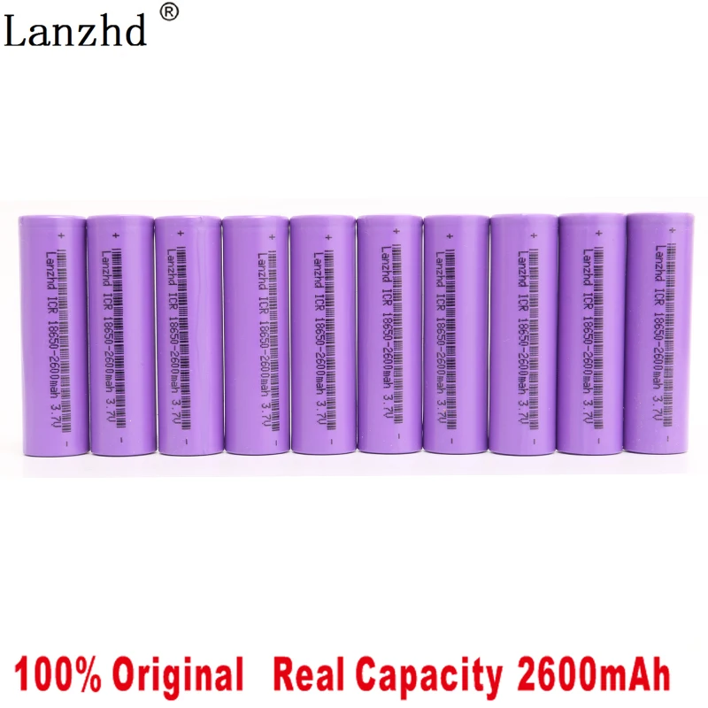 

10pcs 2019 NEW rechargeable 18650 battery lithium 2600mah Li-lon 3.7V battery for Electric drill Toy Electronic cigarettes tools