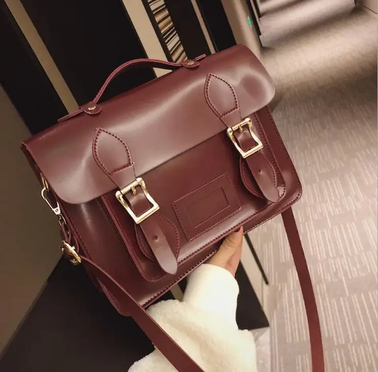 

Retro Pu Leather Vintage Satchels Flap Messenger Bag Women Crossbody Bag Female Shoulderbag #325