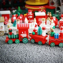 Christmas Decoration For Home Little Train Popular Wooden Train Decor Christmas Ornaments New Year Supplies