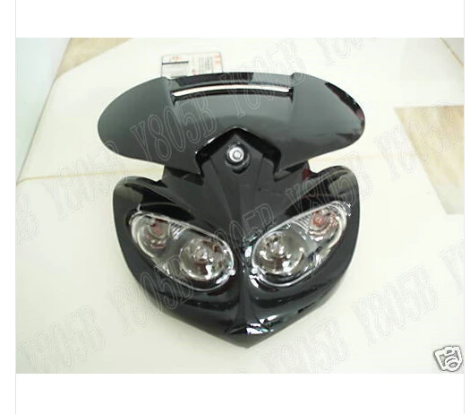 Черный мотоцикл фара обтекатель поворотники Streetfighter для Yamaha Honda Kawasaki Suzuki уличный