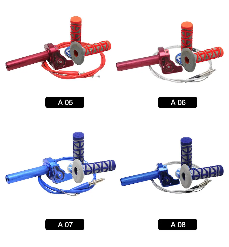 Alconstar-CNC алюминиевая 7/" рукоятка управления дроссельной заслонкой на руле Грипсы и кабельные и ручные Грипсы подходят для мотоцикла ATV Motorcross Dirt Bike GY6 скутер