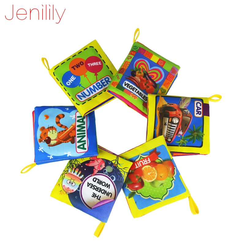

1pcs Baby Toys 0-12 Months Intelligence Development Cloth Book Soft Rattles Unfolding Activity Books Cute Animals Kids Toys