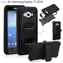 Heavy Duty Rugged Anti-strike and Shockproof Armor Phone Case for Samsung GALAXY J7 2016 J710 J710F J710M Cover with belt clip