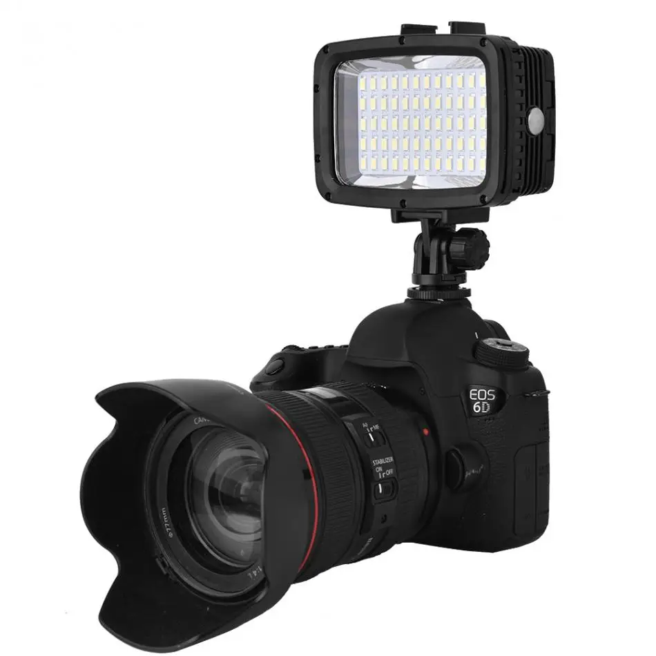 

VBESTLIFE Underwater 40m/130ft Waterproof Diving 60 LED Video Light Fill Lamp for Camera and Smartphone Universal