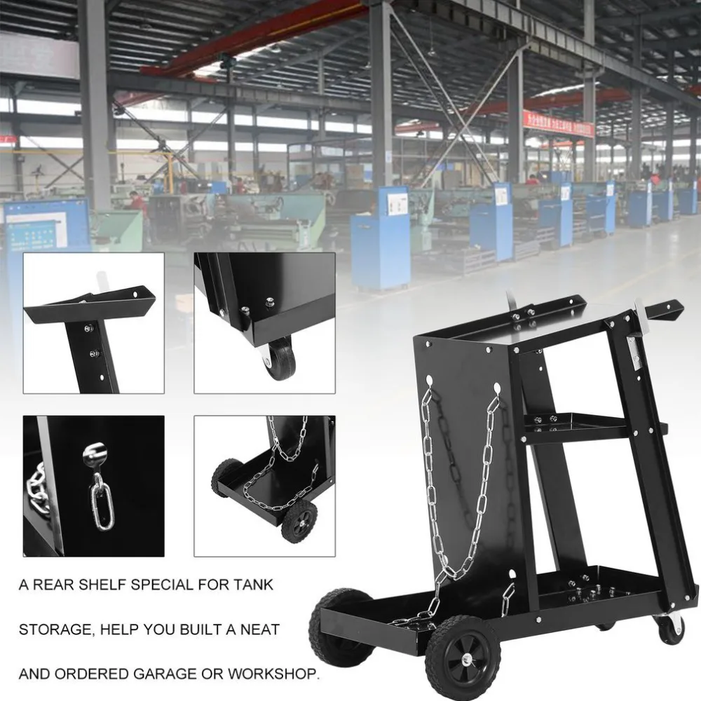 

Newest 3-Tier Durable Welding Cart MIG Welder Welding Cart Universal Plasma Cutter MIG TIG ARC W/Tank Storage Cart