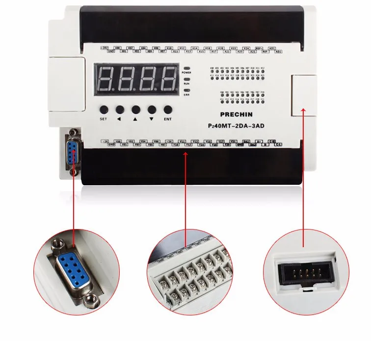 Бесплатная доставка 40MT-2DA-2DA Китай PLC промышленная контрольная плата программируемый контроль 40MT цифровая трубка | светодиодный | AD/DA