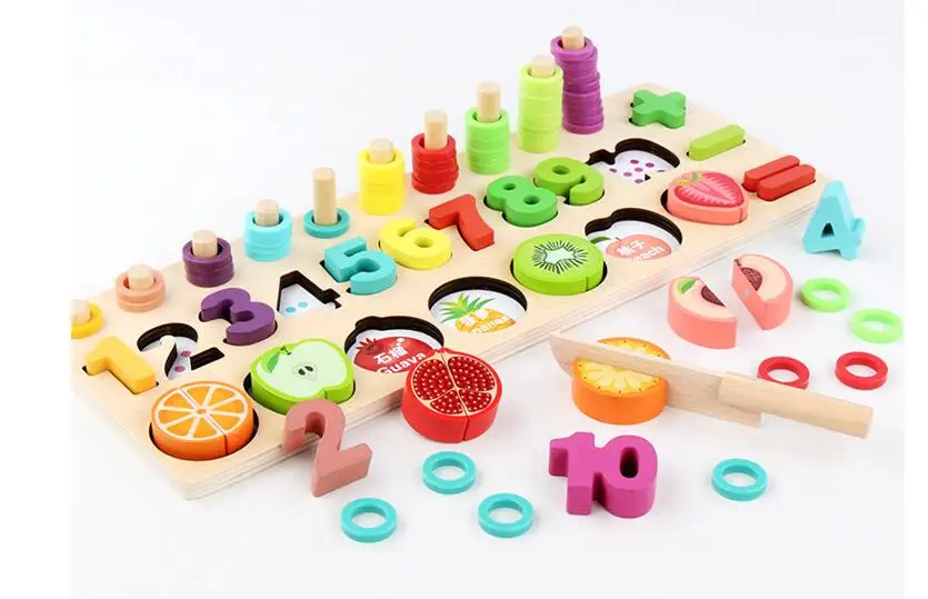 

Kids Early Educational Wood Toy Number Match Puzzle Game for Children 3-8 years