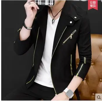 

M-XXXL ! Jacket men's thin section 2017 spring and autumn new Korean trend of male young students leisure wild jackets clothes
