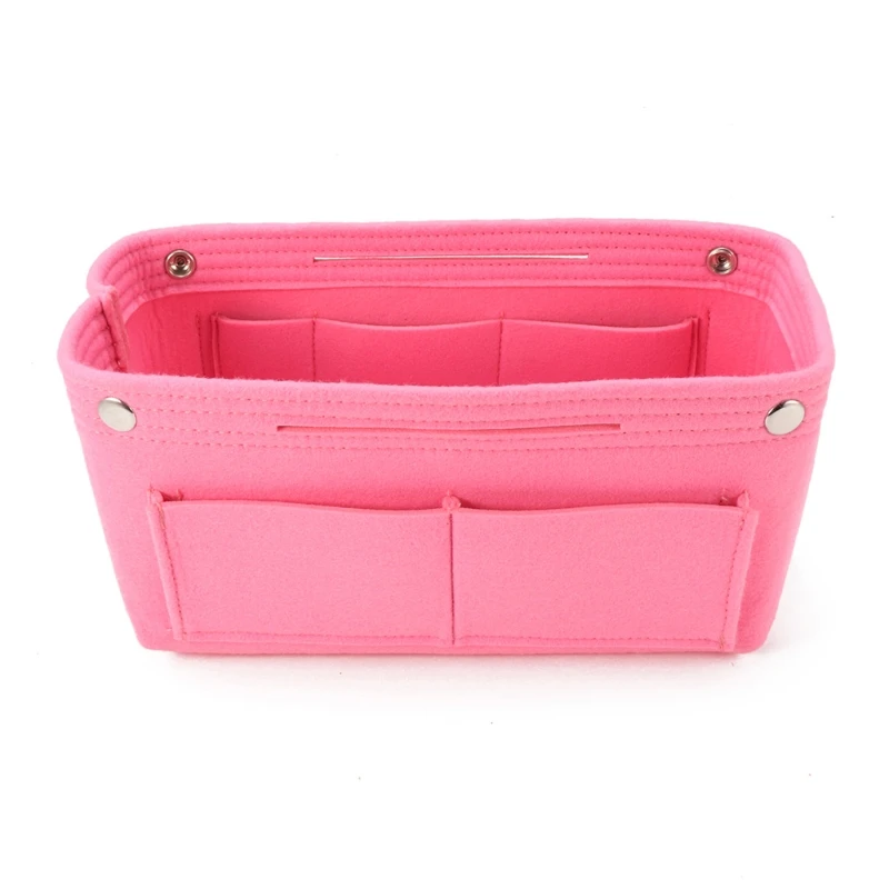 

Multifunction Felt Fabric Cosmetic Cases Organizer Insert Bag Storage Solid Colors for Women