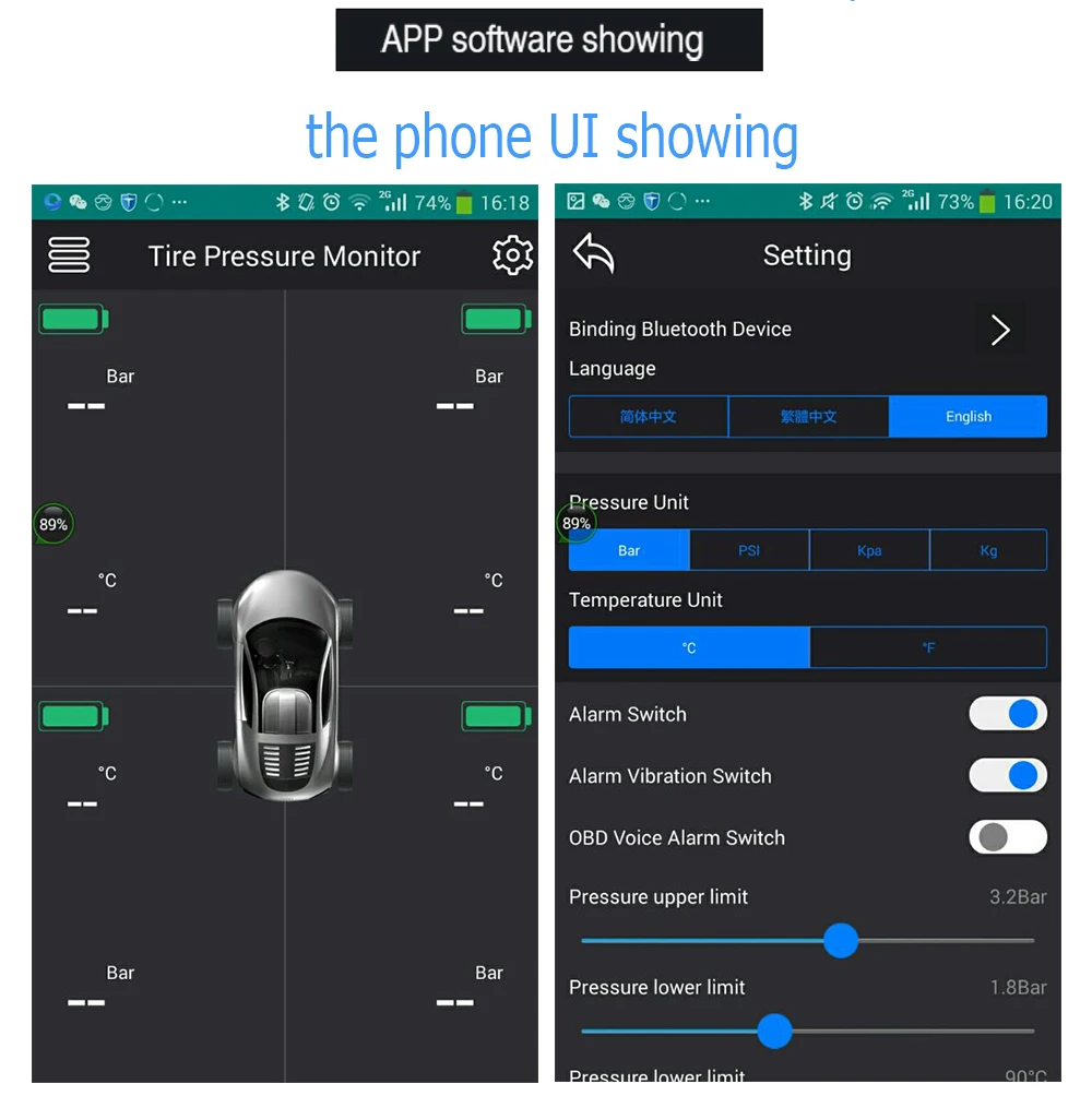 DLCLH USB TPMS с внутренним датчиком Android gps навигация сигнализация в шинах монитор давления диагностический инструмент для автомобиля детектор dvr