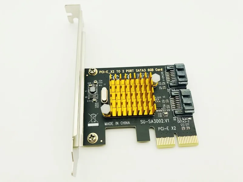 Плата контроллера SATA PCI E 2X 4X 8X 16X Express на 3 0 2 порта SATAIII 6 Гбит/с плата расширения