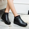 GKTINOO 2022 Fashion Winter Boots Women Leather Ankle Warm Boots Mom Autumn Plush Wedge Shoes Woman Shoes Big Size 35-41 ► Photo 2/6
