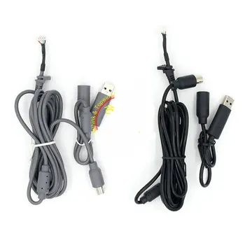 

100PCS Wired Handle Controller Interface Cable 2.8M 4Pin Connection Repair Line For XBOX 360 controller Black Gray USB Cord