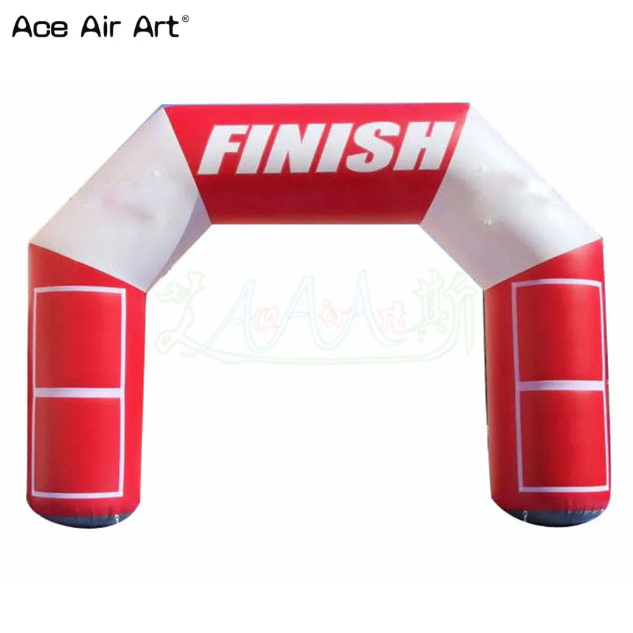  Mini tower shape inflatable entrancewaystart finish line archway with black sticker banners for ath