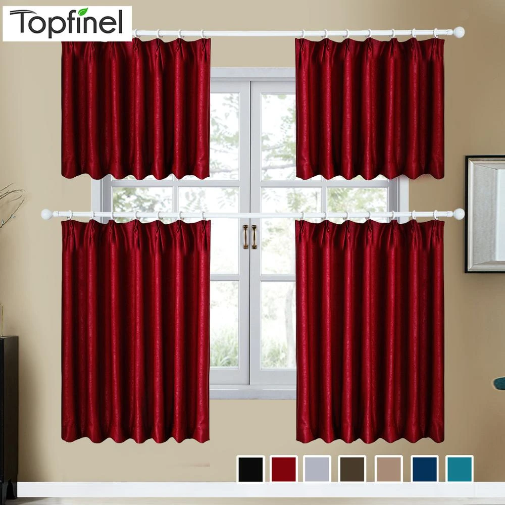 Topfinel Velvet Short Curtains For Living Room Kitchen Door Window Panel Curtain Drapes Solid Color Divider Home Decor Curtains Aliexpress
