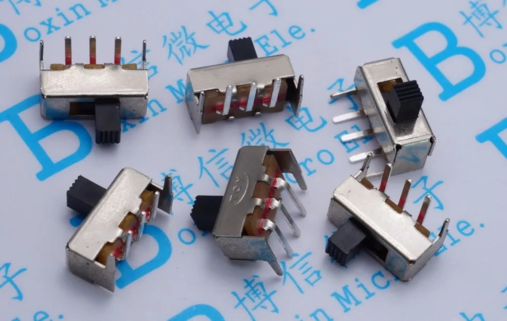 

200pcs SS12F23 horizontal toggle switch SS-12F23 slide switch toggle switch handle 4MM