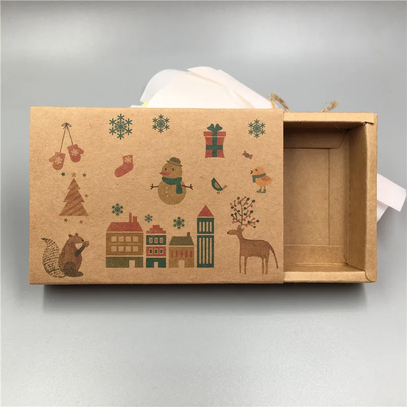 50 шт./лот, Подарочная коробка, крафт-бумага, ящик, коробка, несколько стилей, печать, упаковка для ювелирных аксессуаров, упаковочная бумага, картонная коробка - Цвет: A10