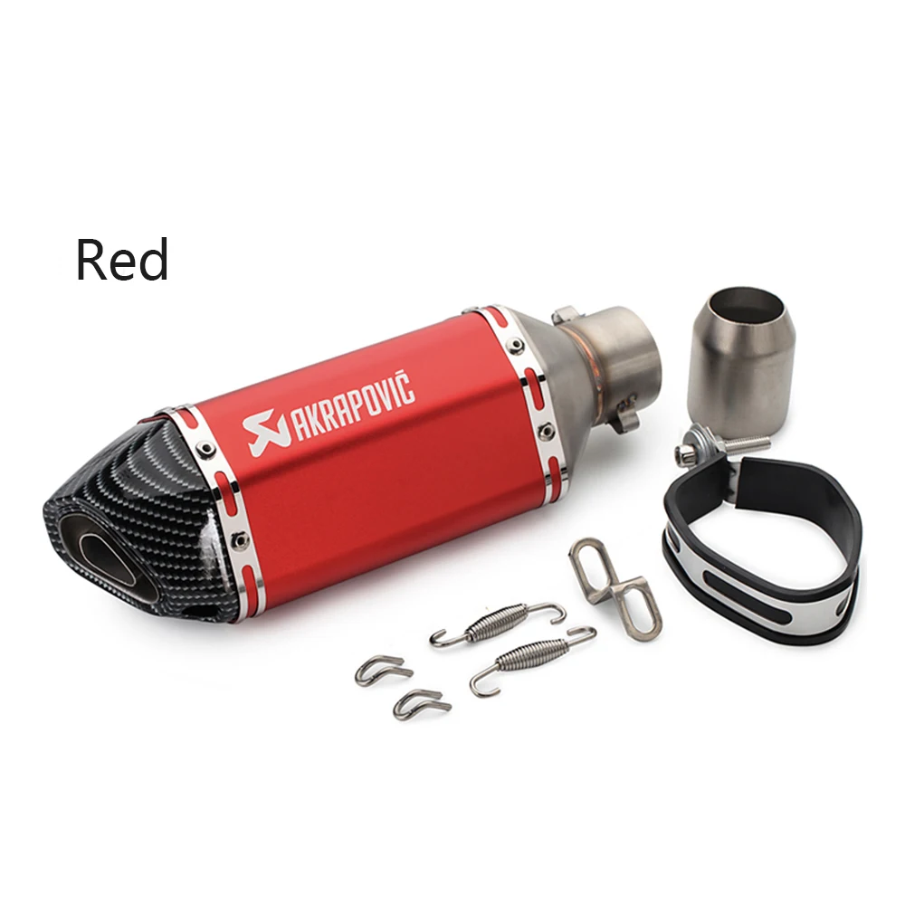 Akrapovic exhaust motorcycle db killer For honda cbr 900 rr yamaha r1 bmw r1150rt moto honda 150 bmw e46 yamaha xvs 950 - Цвет: Red