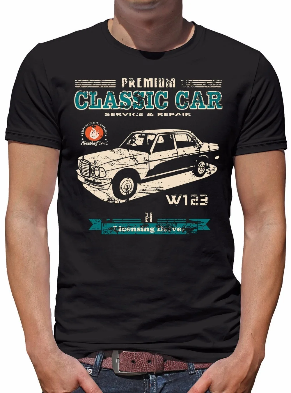 

Summer 2018 Short Sleeve Plus Size Print Men T Shirt Summer Oldtimer Typ W123 Top Quality T Shirts Men O Neck
