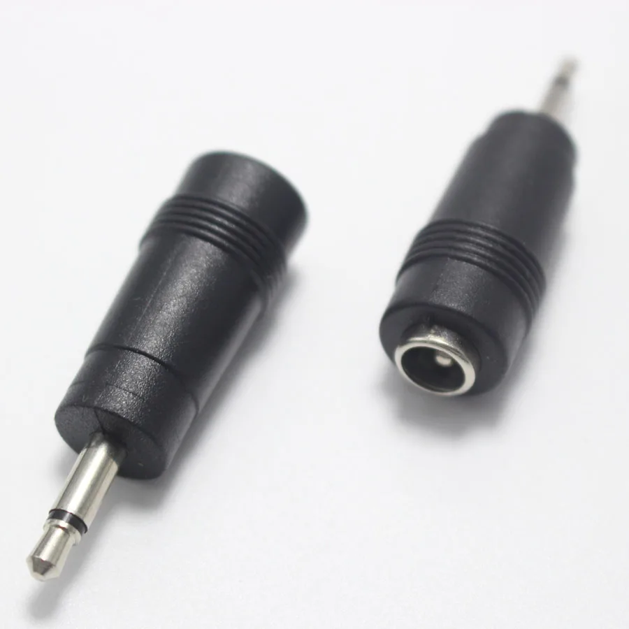 20pcs 5.5*2.1mm Female to 3.5mm Male DC Power Adapter Plug Connector 3.