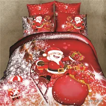 Рождественский домашний текстильный Комплект постельного белья простыня и набор из пухового одеяла с пододеяльником