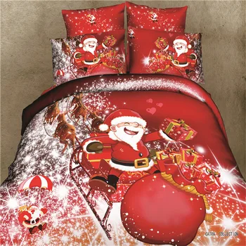

Christmas Home Textile Ded Set Bedclothes Bedsheet And Duvet Set