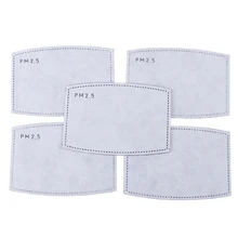 20 шт. PM2.5 рот маски сменные фильтры для рот муфельной углерода анти дымка 5 слоев активированный фильтр N95 эффективная фильтрация