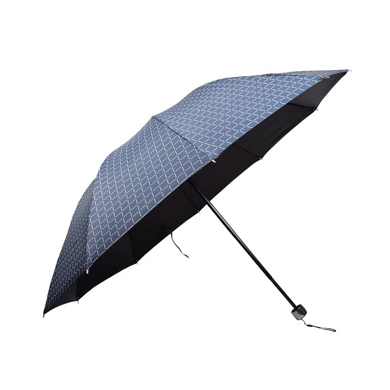 Бизнес зонтики зонтик в клетку Солнечный зонт с защитой от ультрафиолета затенение три складной зонтик - Цвет: 5