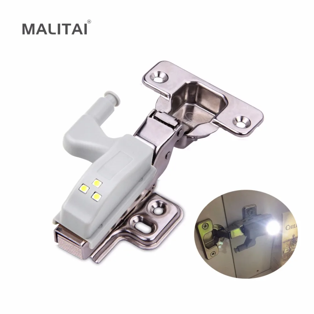 

MALITAI 3 LED Cabinet Wardrobe Hinge Door lamp 0.3W Night light Auto Sensor Switch ON /OFF Bulb Use In kitchen Cupboard Closet