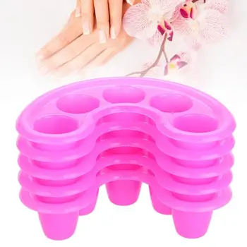 

For Manicure 5pcs Nail UV Acrylic Gel Removal Bowl Five Holes Soak Off Finger Bowl Dishes Gel Polish Remover