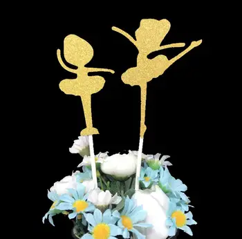 

50pcs Dancing Fairy Cupcake Cake Toppers Flag For Wedding Party Aniversary Birthday Baby Shower Decorations Supplies