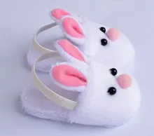 New Arrival Cute Withe Felt Slippers For 17inch Zapf Baby Reborn Dolls Accessories