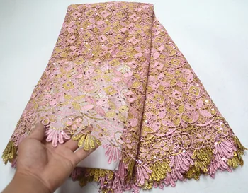 

Water Soluble Guipure Lace Fabric African Lace Fabric 2019 Cord Lace Fabric With Stone Nigerian Lace Fabrics For Dress PS-Q67
