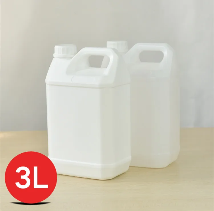 

3 liter square F-Style plastic container portable Liquid,Lition,Oil,Reagent storage bottles with lid Food grade HDPE