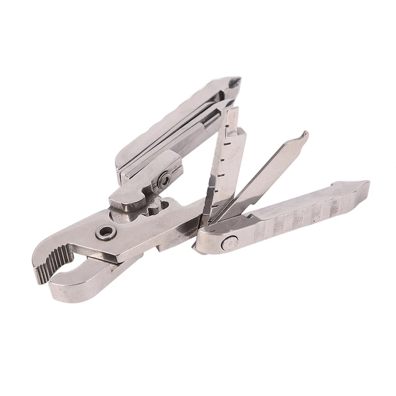 

15 In 1 Powerful Multi-function Tool Folding Flat Head Phillips Screwdriver Pliers SIM Card Opener Ruler EDC Keychain New