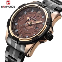 NAVIFORCE Marca Completa de Acero relojes de Los Hombres Del Ejército Militar Hombres de Los Relojes del Reloj de Cuarzo Horas Reloj de Pulsera Deportivo Reloj del relogio masculino