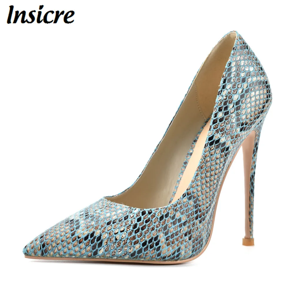 

Insicre High Heels Leopard Women Pumps Pointed Toe Thin Heels Shallow Platform Footwear 2018 Spring Fashion Ladies Dress Shoes