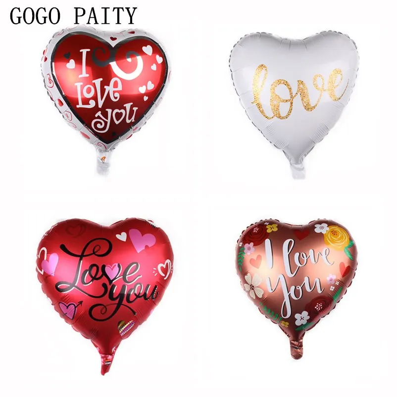 GOGO PAITY Новый 18-дюймовый алюминиевый шар в форме сердца I love you для свадебной