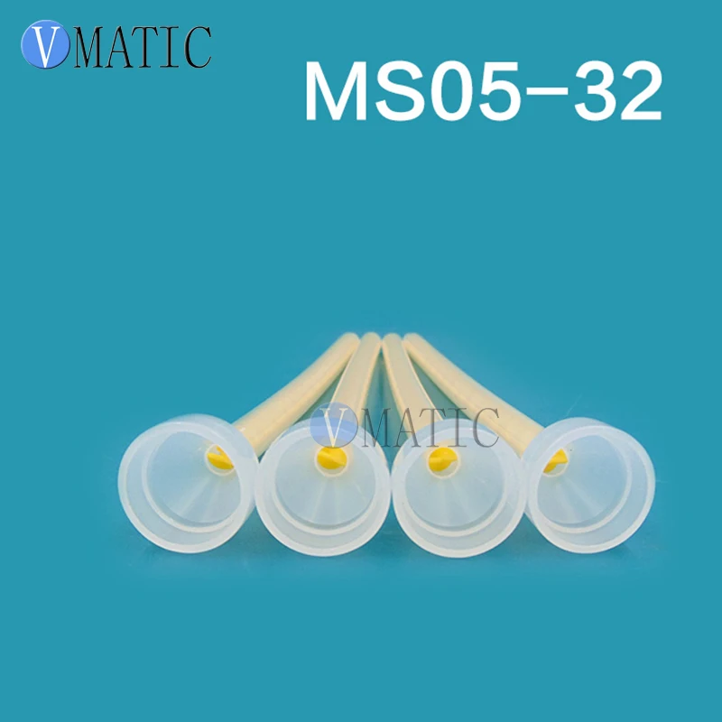 Бесплатная доставка высококачественный пластиковый смоляный статический смеситель MS05-32 смешивающие насадки для Duo Pack Epoxies (желтое ядро)