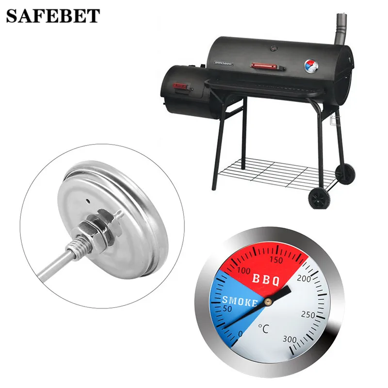 Stainless Steel Thermometer BBQ Smoker Grill Thermometers 300 Degrees