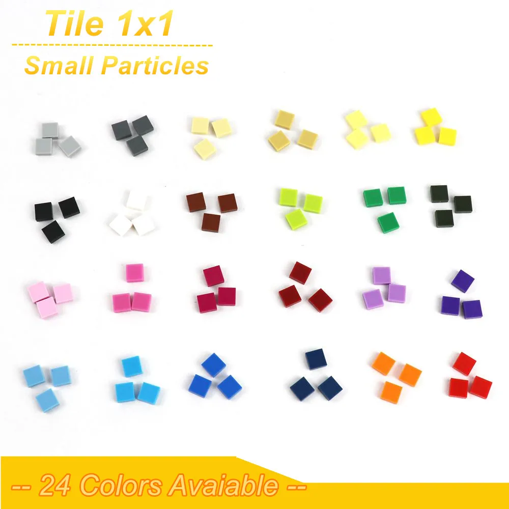 

Flat Tile 1 x 1 DIY Short Plate Building Blocks Smooth Bricks Pieces Compatible With Legoes 3070 Toys for Children Kids Gifts