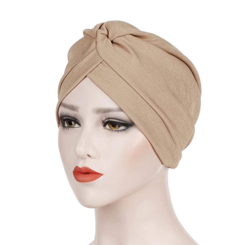 

Hair Accessories for Women Stretchy Hat Turban Head Wrap Band Chemo Bandana Muslim Cross Scarf Inner Cap Islamic Headwear