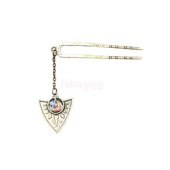

Women Lady Tibetan silver Retro Hairpins Hair Stick Hair Clip With Dangle