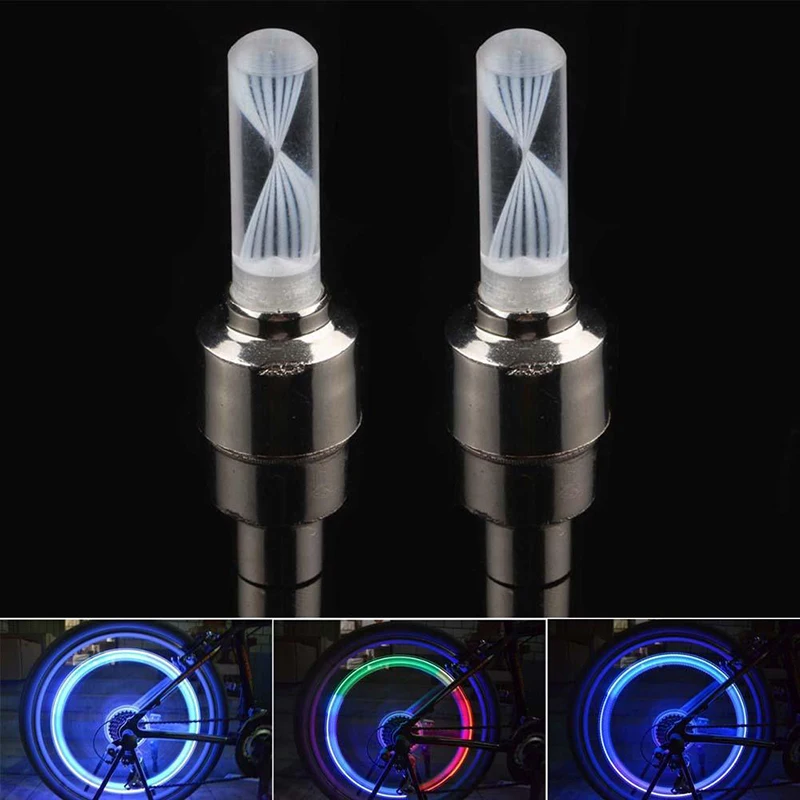 

2PCS LED Flash Tyre Wheel Valve Cap Light Car Bike Bicycle Motorbicycle Lamp
