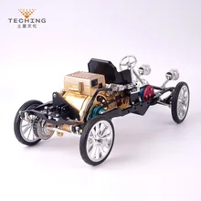 Сборный одноцилиндровый двигатель, мини-автомобиль, металлическая Сборная модель для взрослых, сложная игрушка, имитационный подарок