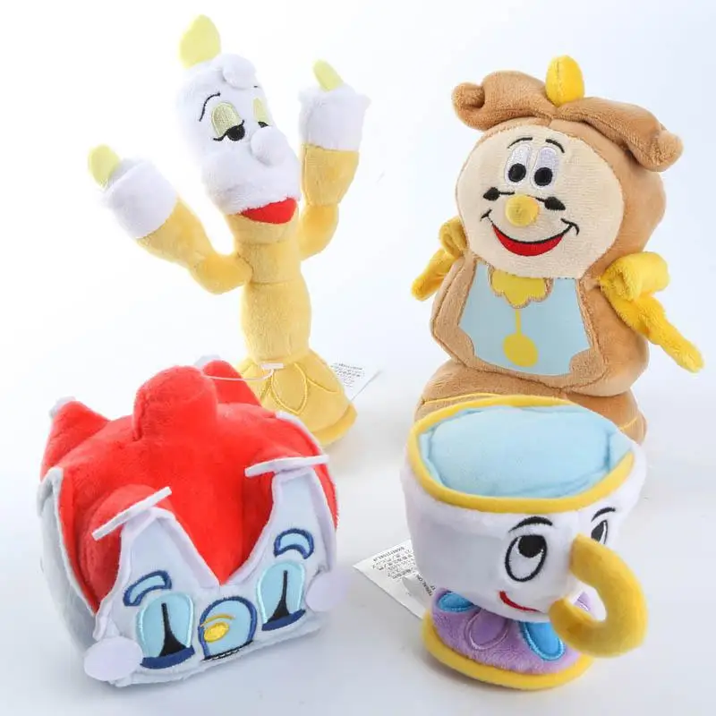 Hot Beauty and The Beast Teapot Cup Candle Holders Soft Plush Toy Mrs